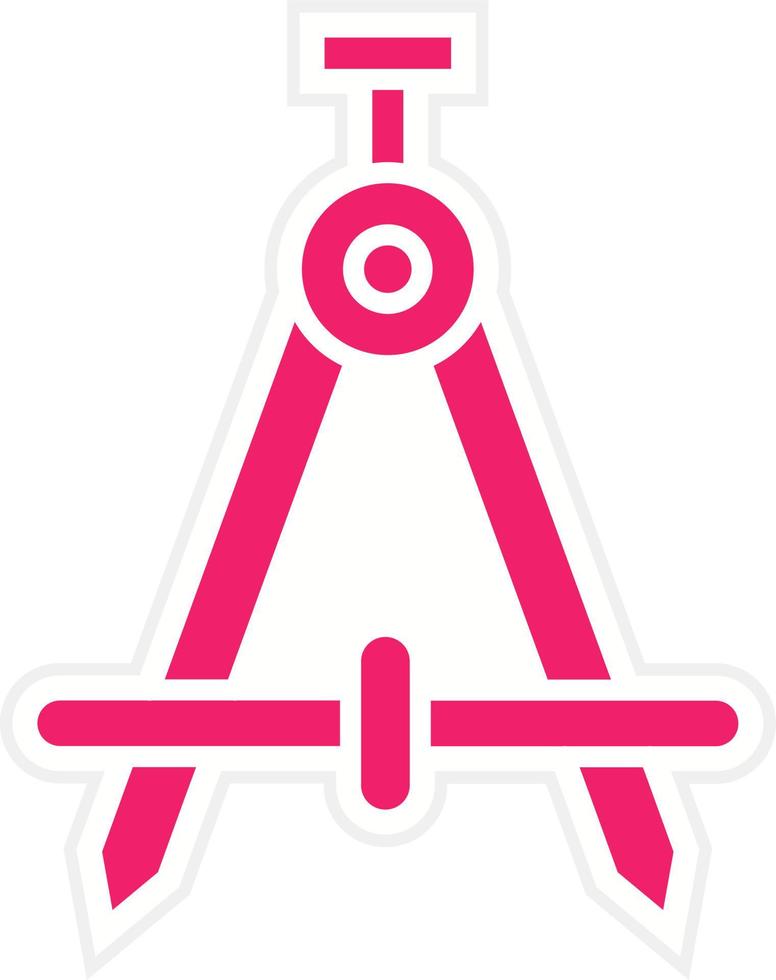 Drawing Compass Vector Icon Style