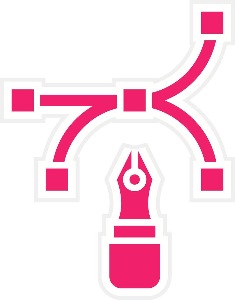Arch Point And Pen Vector Icon Style