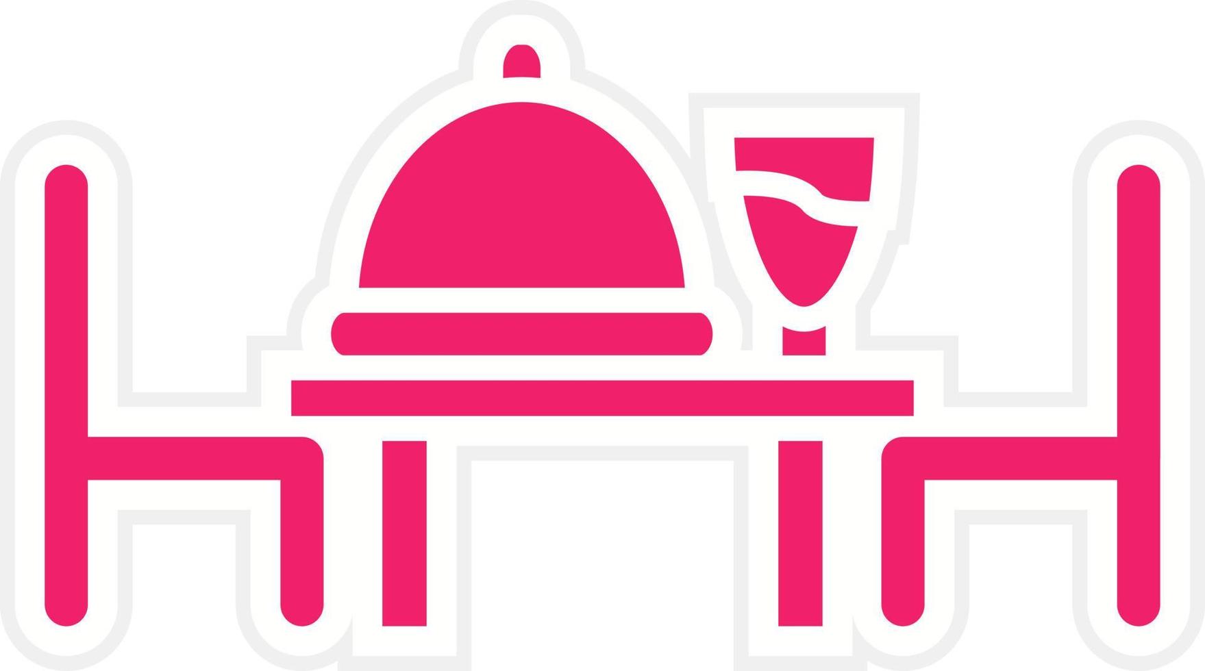Dinner Table Vector Icon Style
