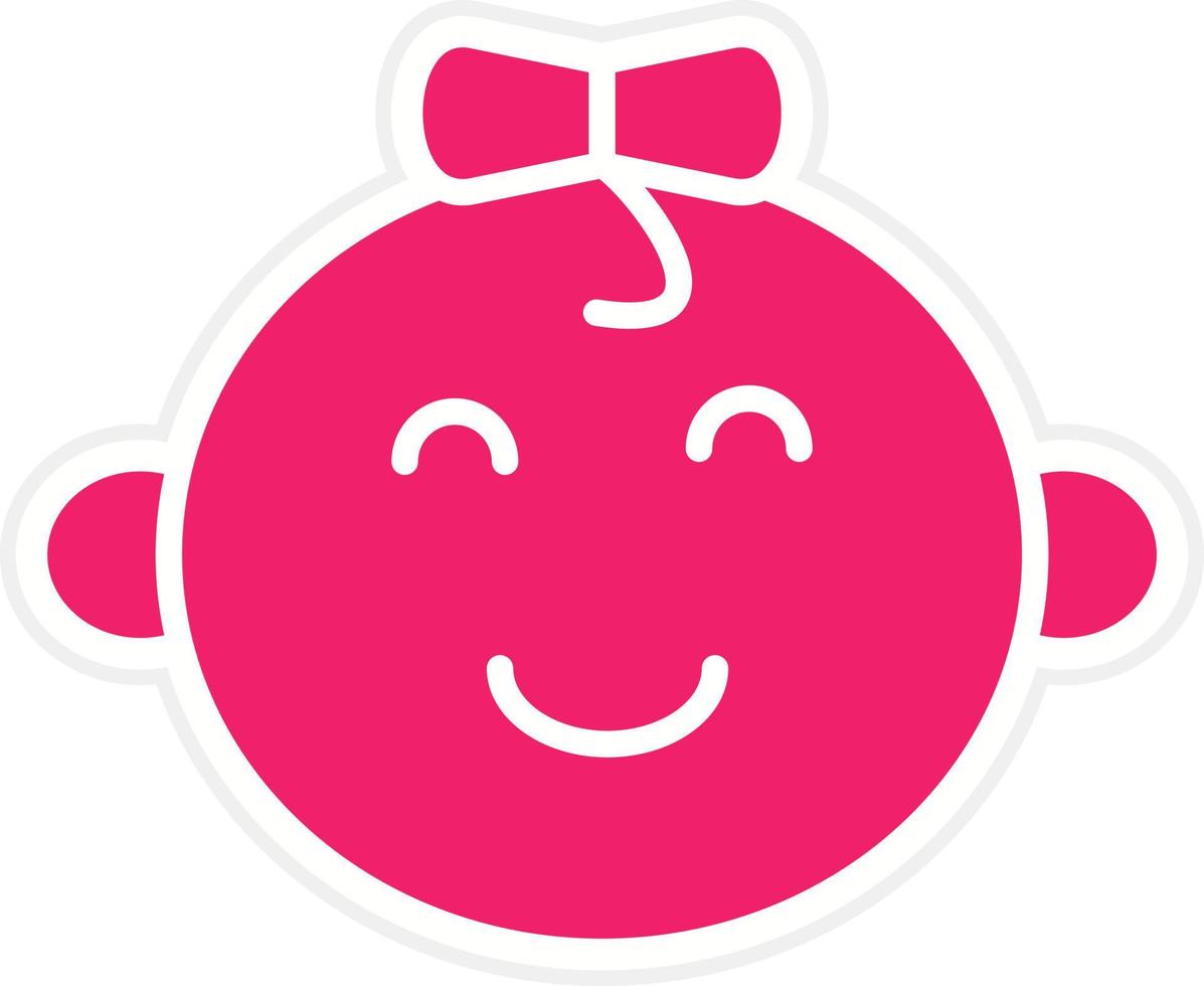 Baby Girl Vector Icon Style