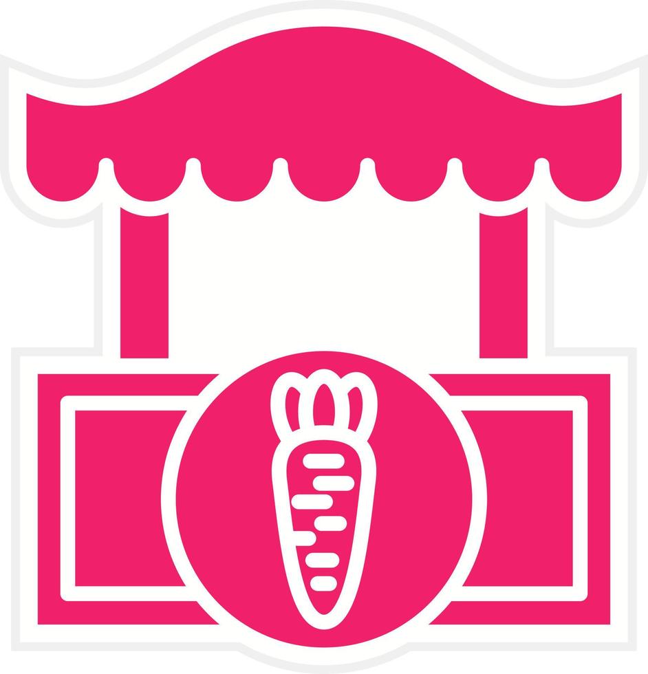 Vegetable Shop Vector Icon Style