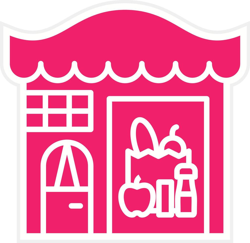 Groceries Store Vector Icon Style