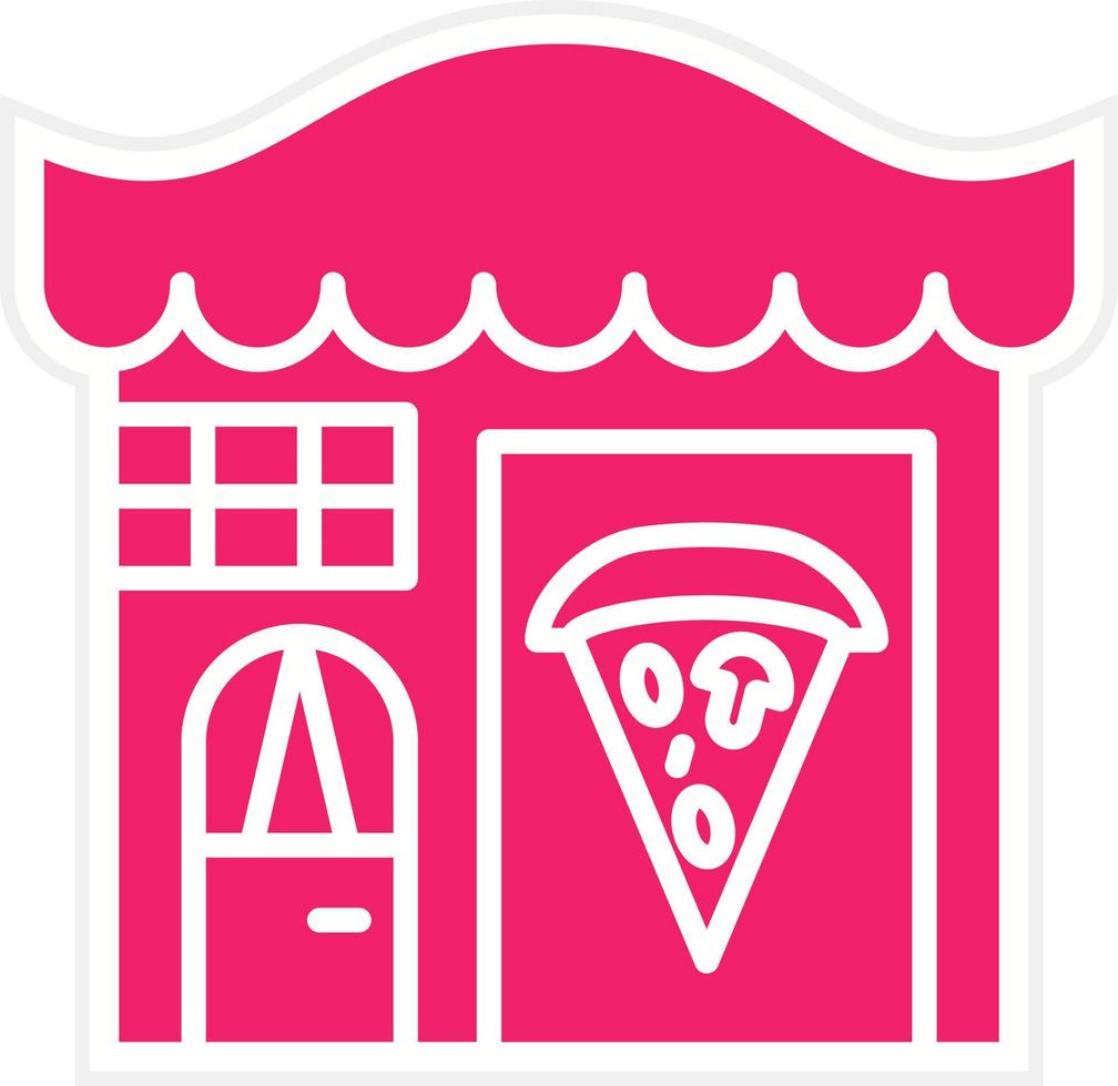 Pizza tienda vector icono estilo