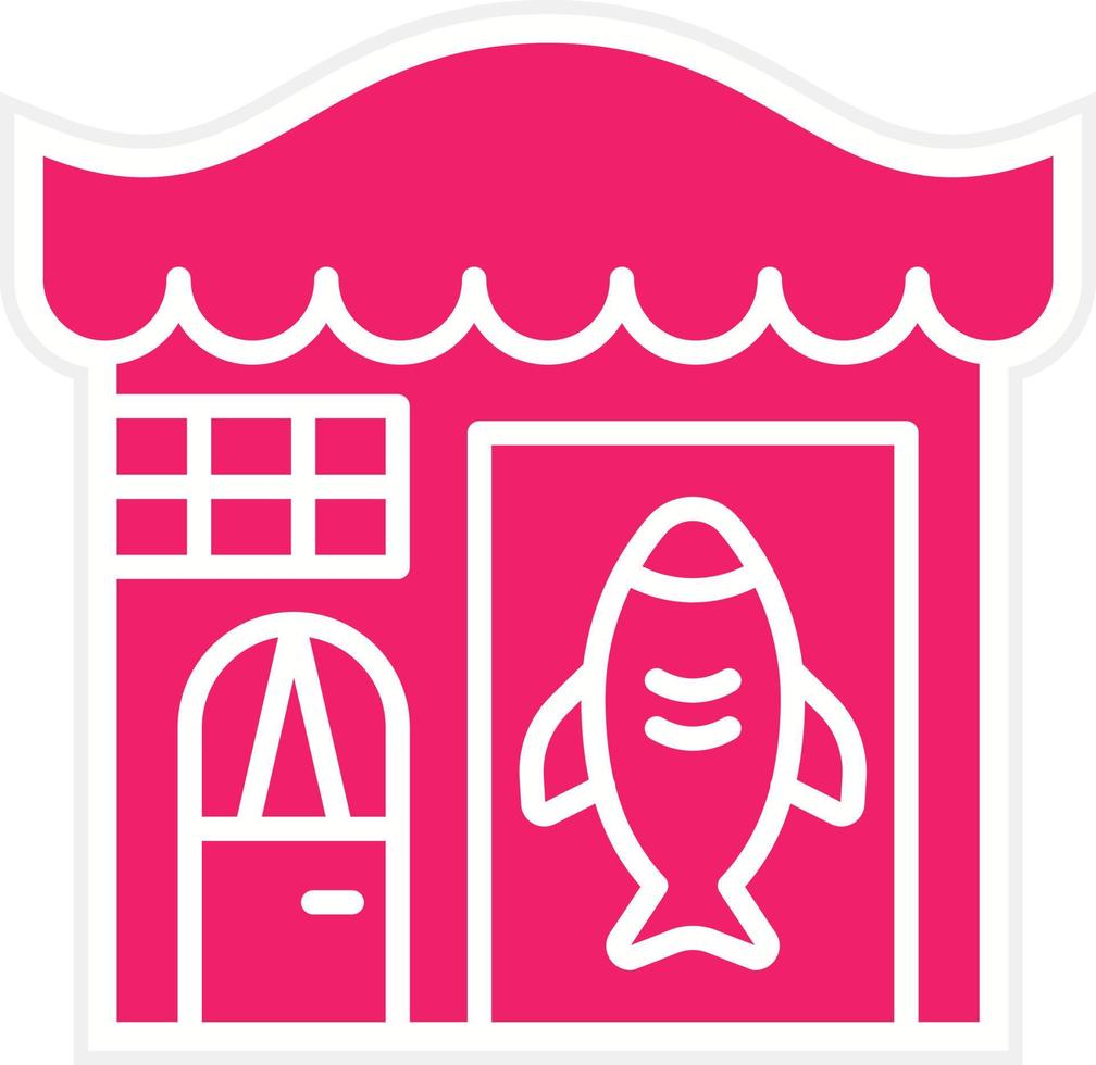 Fish Shop Vector Icon Style