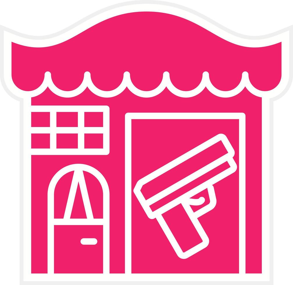 Gun Shop Vector Icon Style