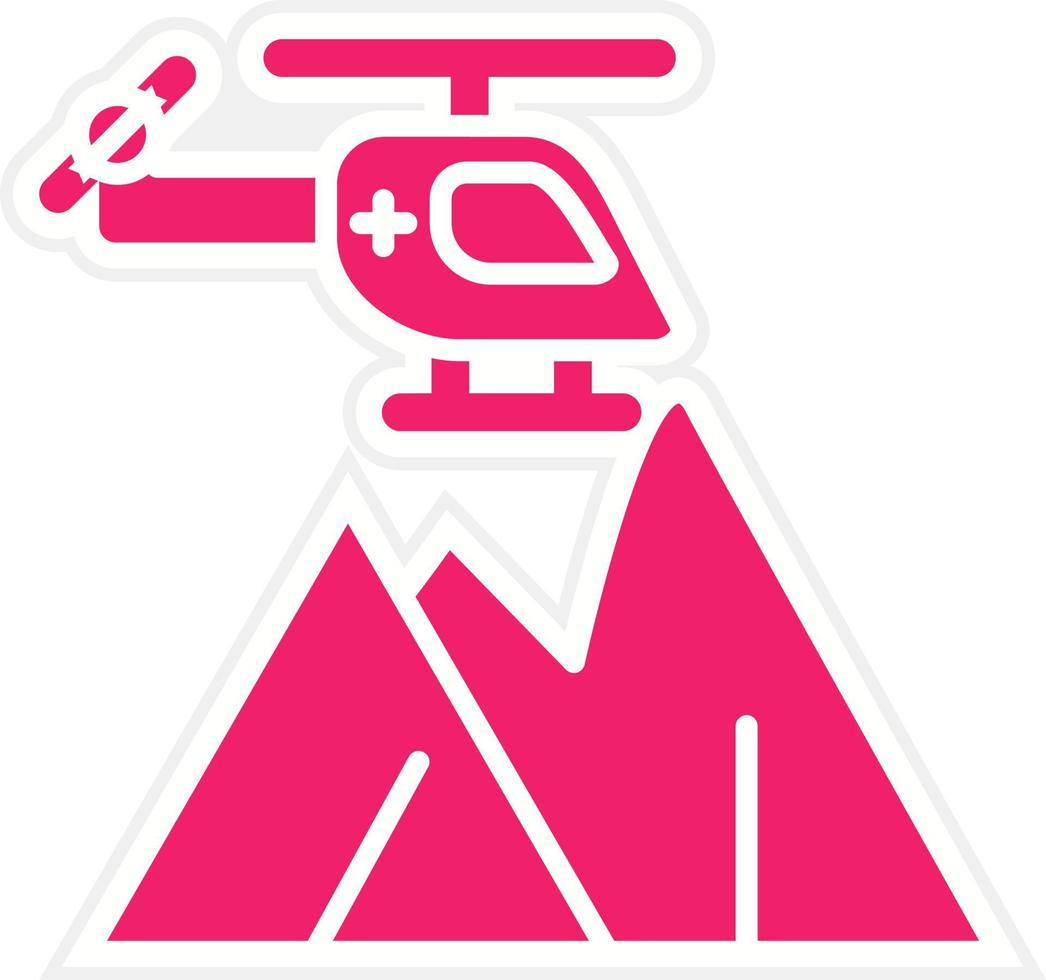 Mountain Rescue Vector Icon Style