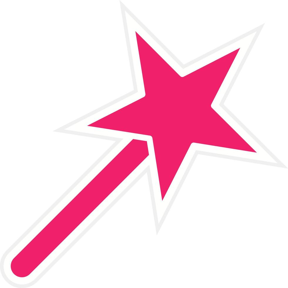 Magic Stick Vector Icon Style