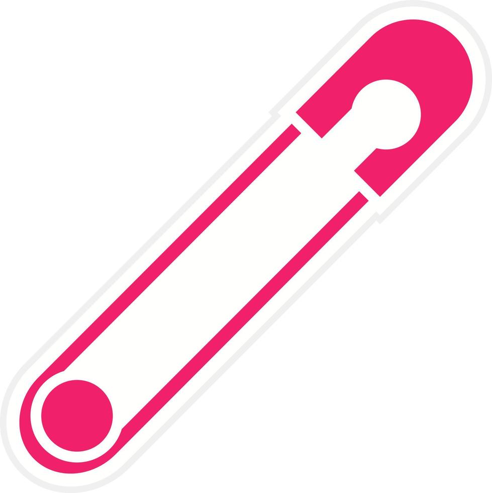 Safety Pin Vector Icon Style