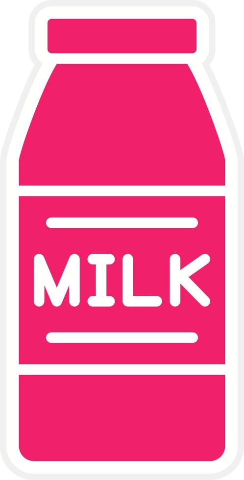 Milk Bottle Vector Icon Style