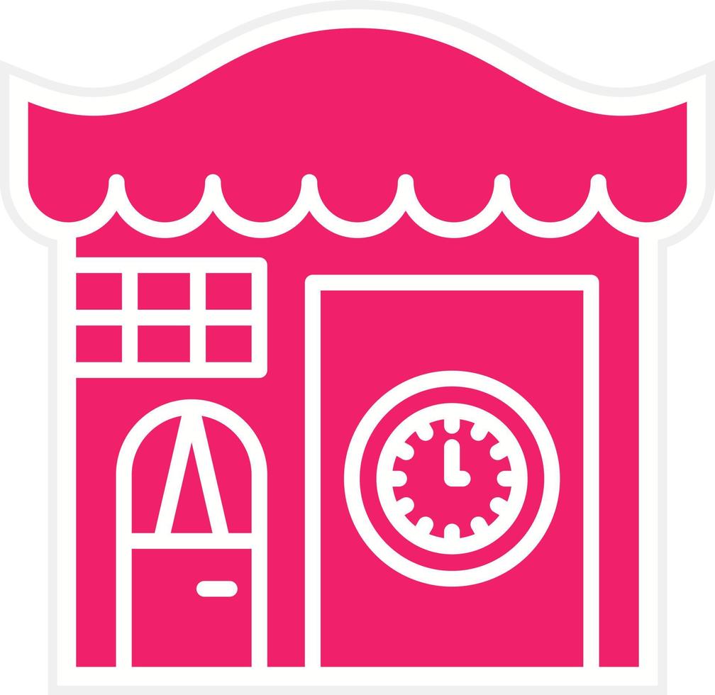 Clock Shop Vector Icon Style