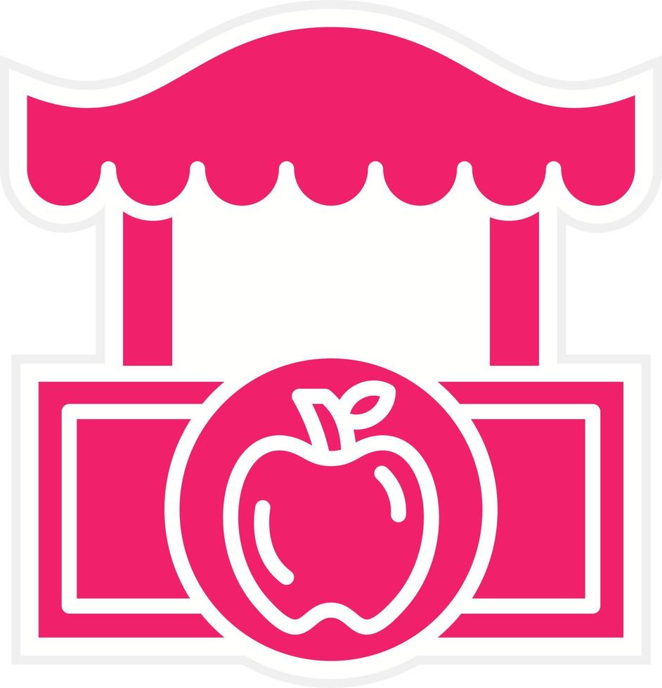 frutas tienda vector icono estilo