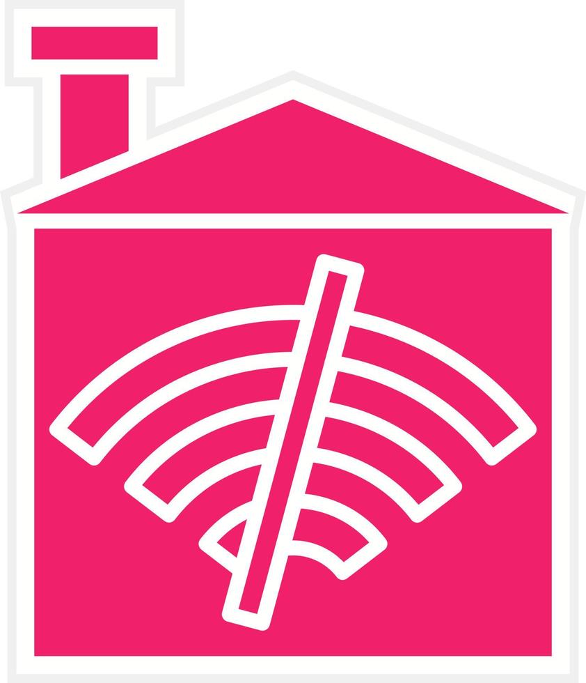 NO Wifi Home Vector Icon Style