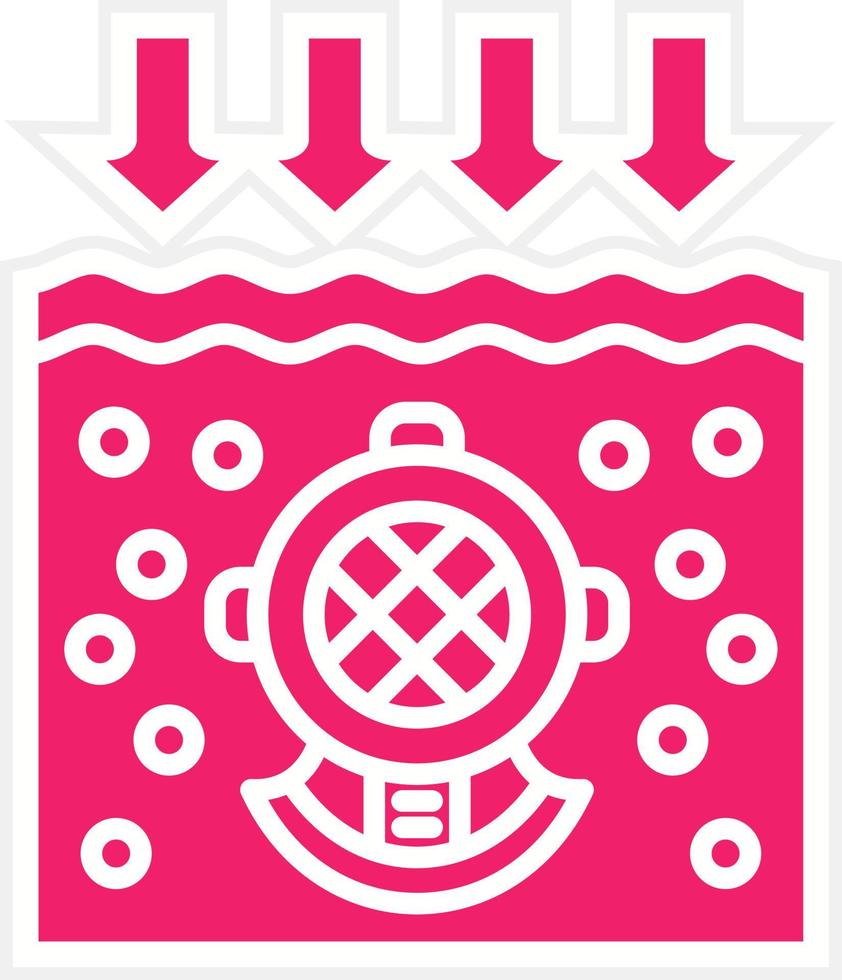 Deep Diving Vector Icon Style