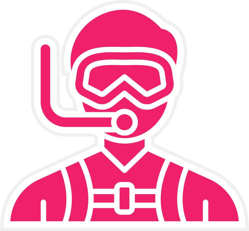 Diver Male Vector Icon Style