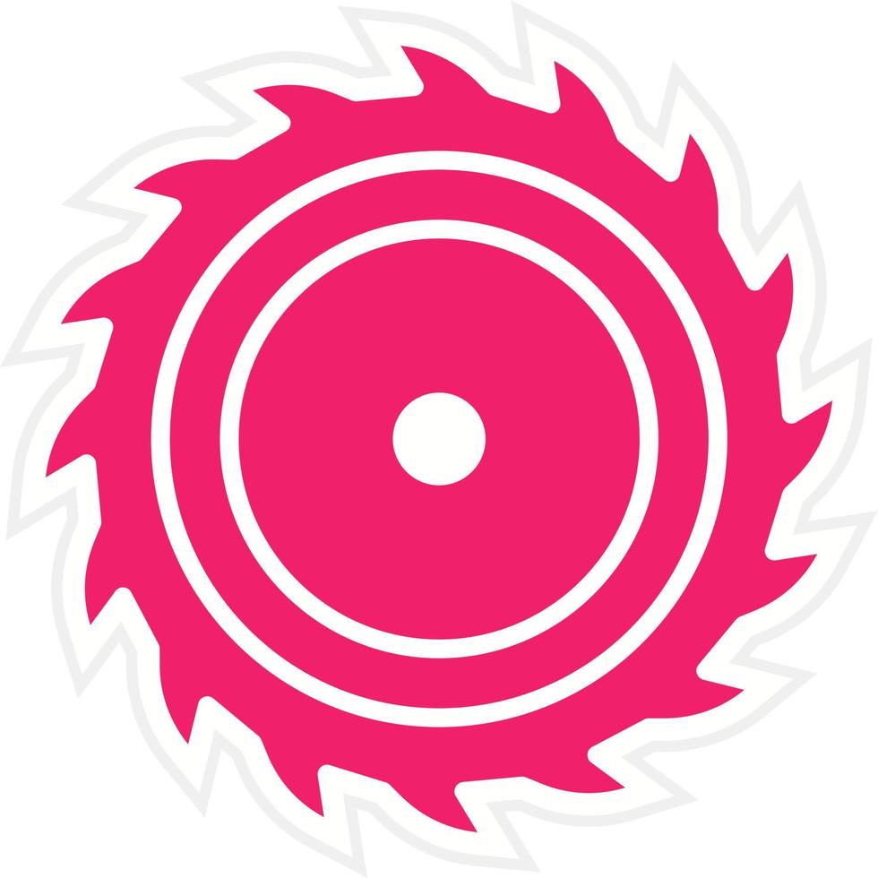 circular Sierra vector icono estilo