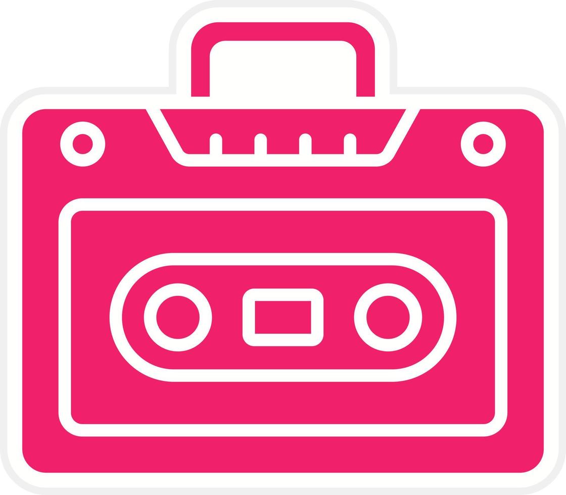 Cassette Player Vector Icon Style