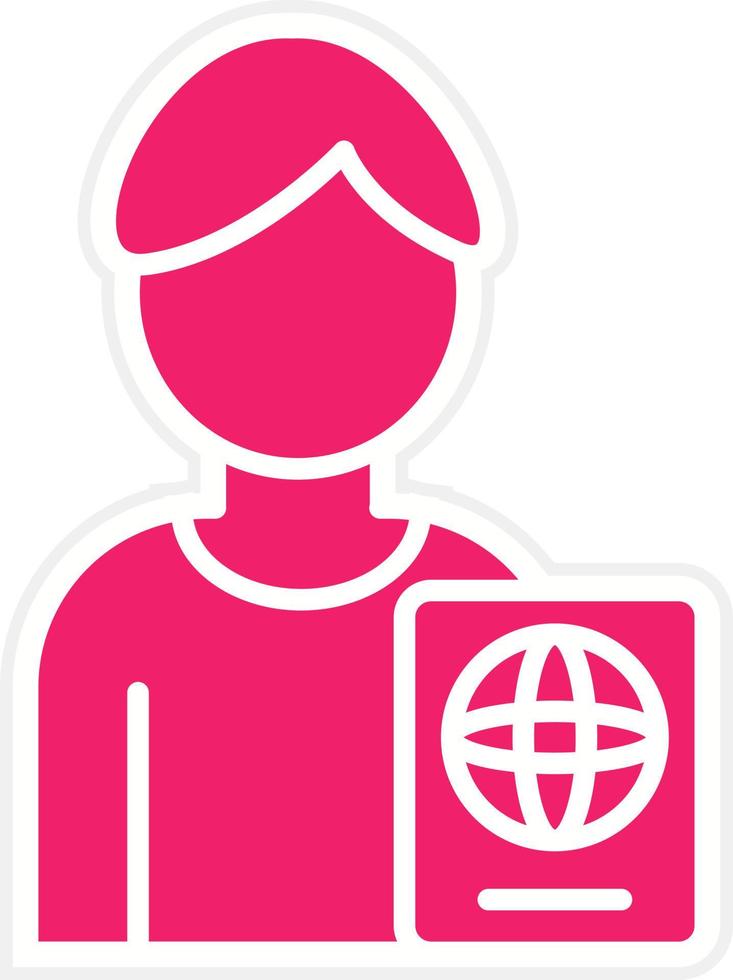 Passport Photo Vector Icon Style