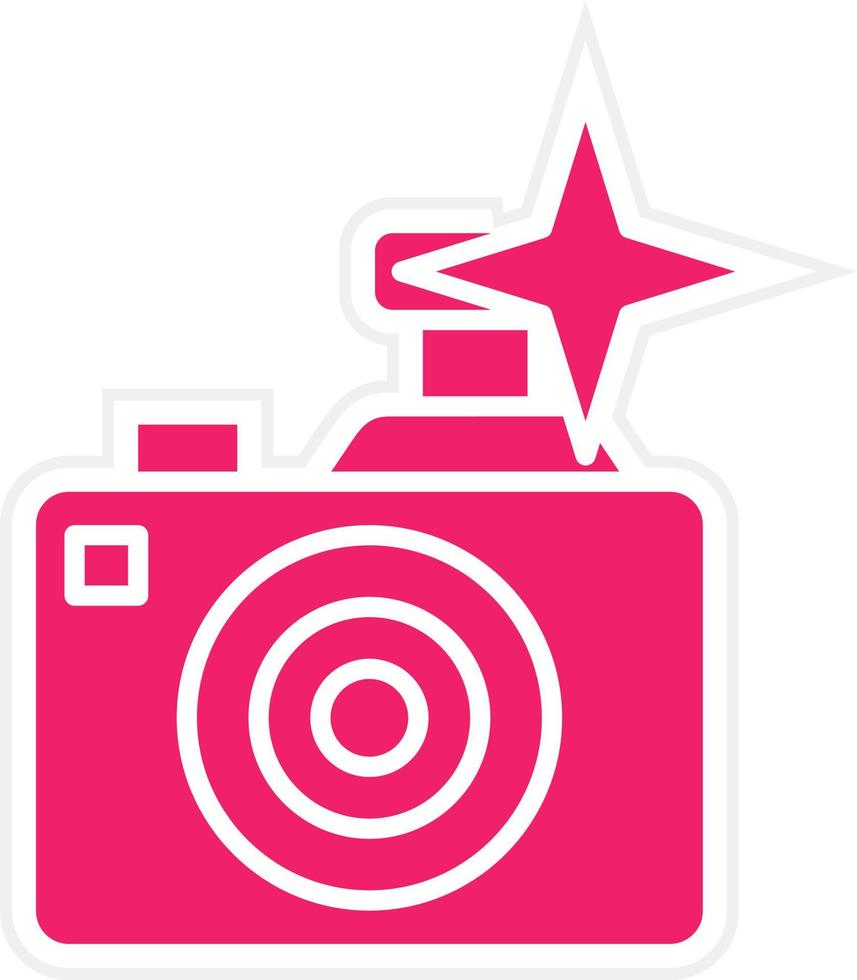 Flash Camera Vector Icon Style