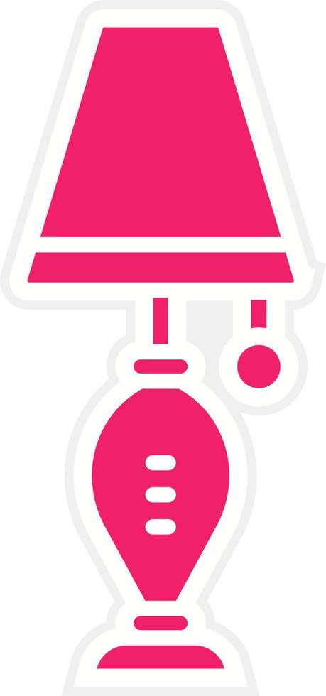 Table Lamp Vector Icon Style