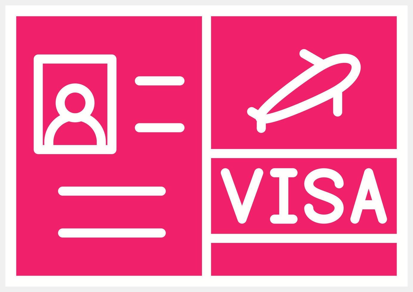 viaje visa vector icono estilo