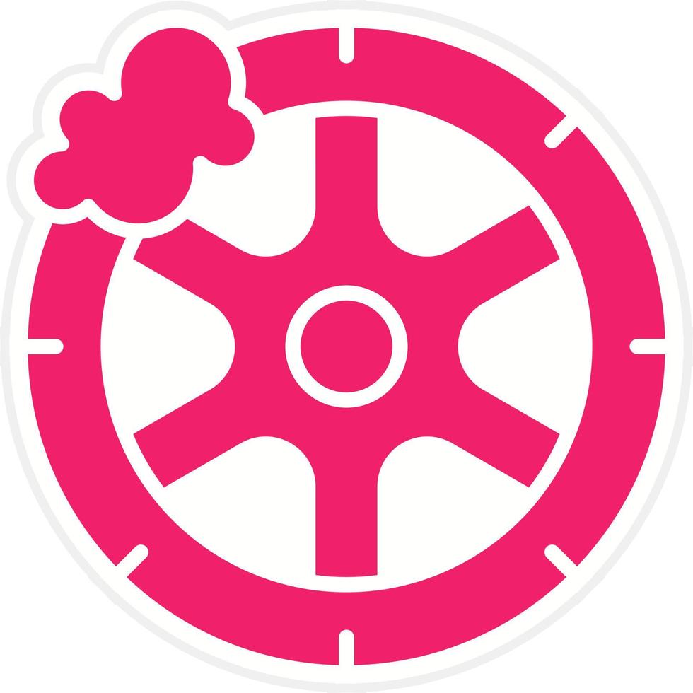 Tire Cleaning Vector Icon Style