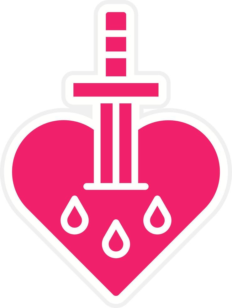 Bleeding Heart Vector Icon Style