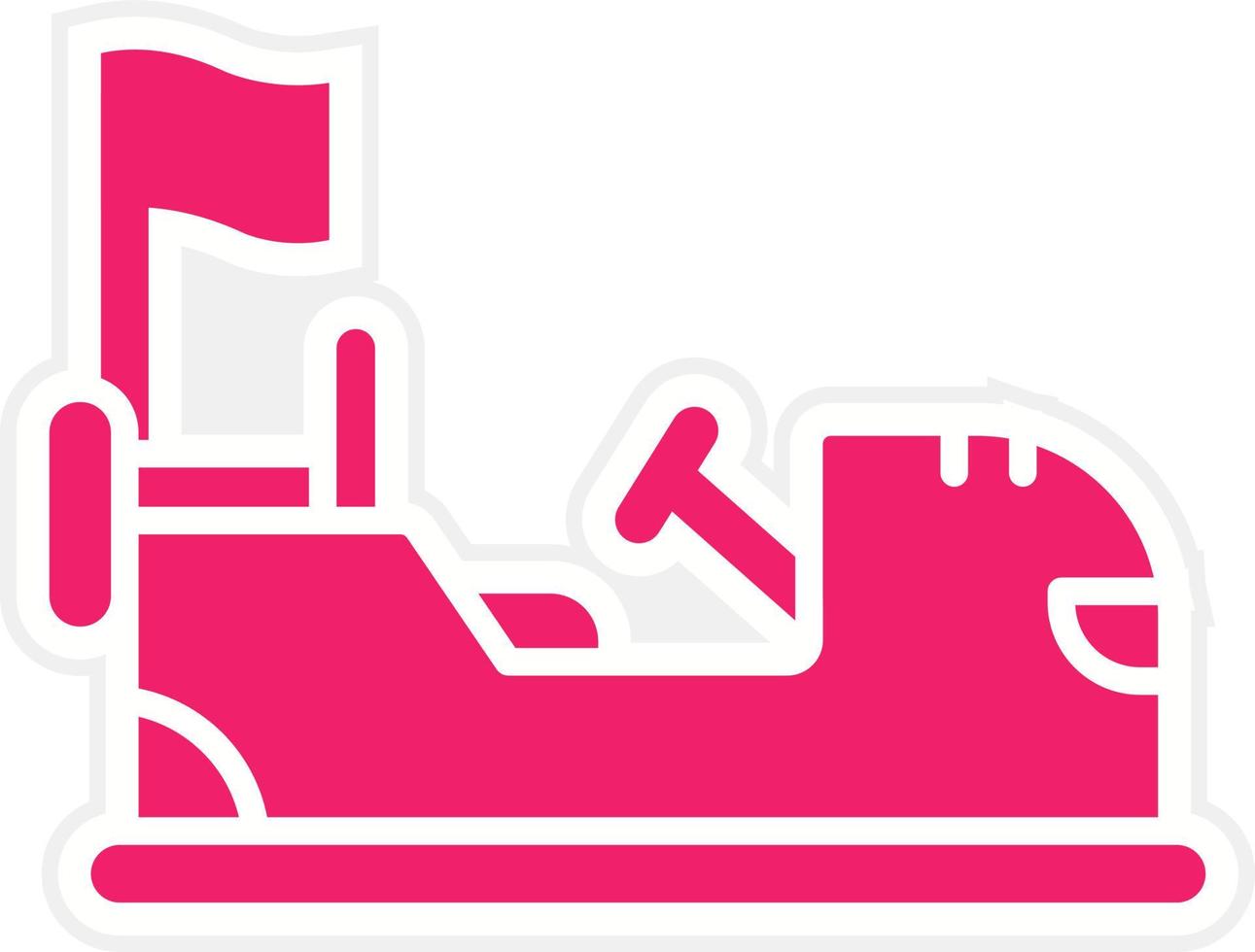 Bumper Cars Vector Icon Style