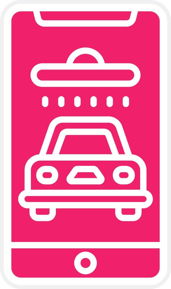 Car Wash App Vector Icon Style