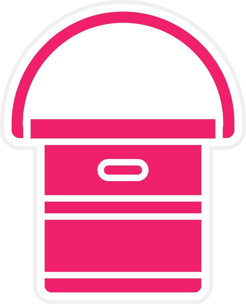 Water Bucket Vector Icon Style