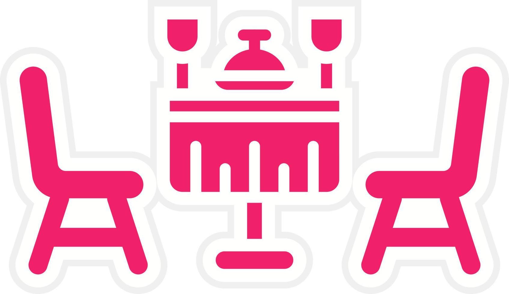 Food Table Vector Icon Style