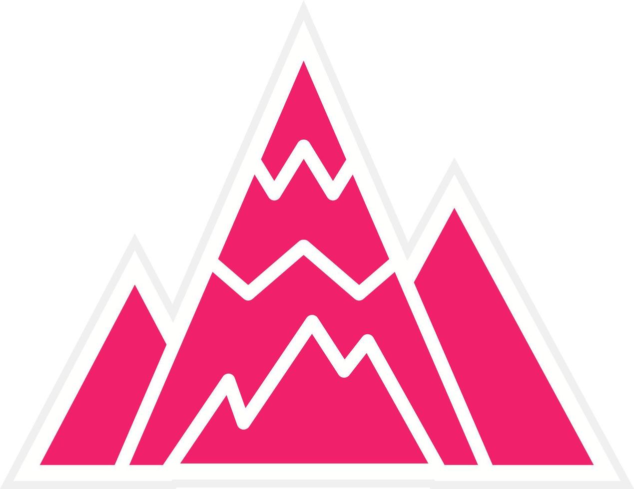 Mountain Peak Vector Icon Style