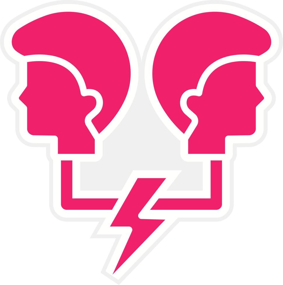 Conflicting Thoughts Vector Icon Style