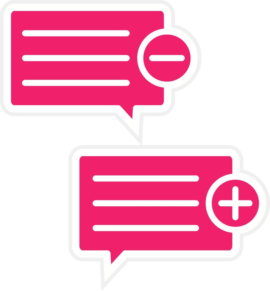 Plus And Minus Comments Vector Icon Style