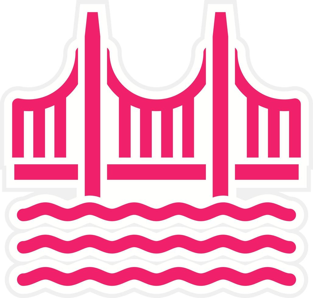Golden Gate Bridge Vector Icon Style