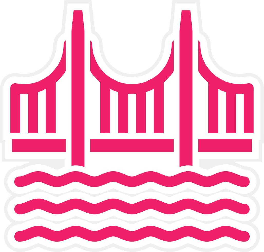 Golden Gate Bridge Vector Icon Style