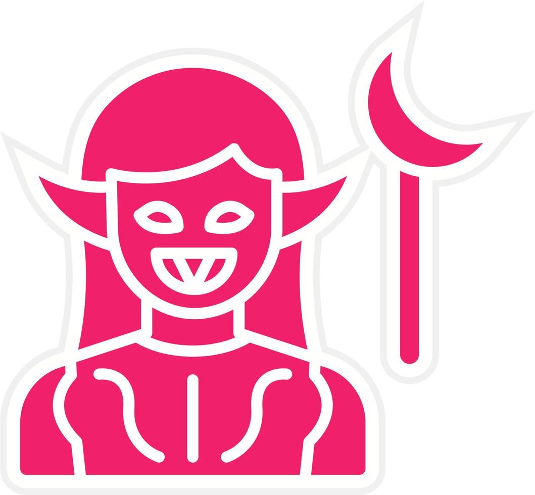 Dark Elf Vector Icon Style