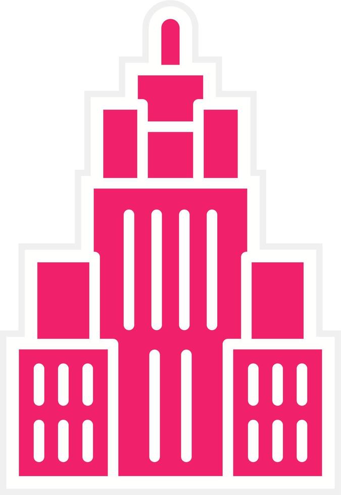 Empire State Building Vector Icon Style