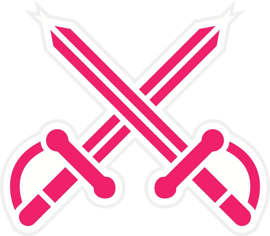 Two Swords Vector Icon Style