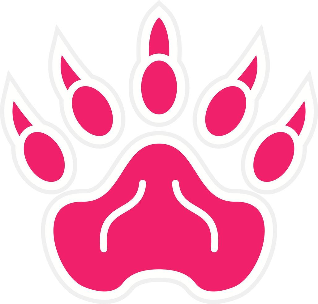 Bear Paw Vector Icon Style