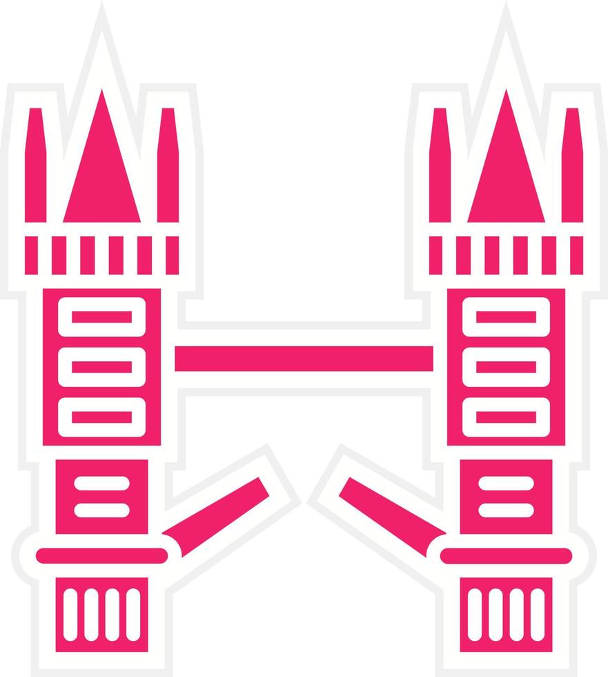 Tower Bridge Vector Icon Style