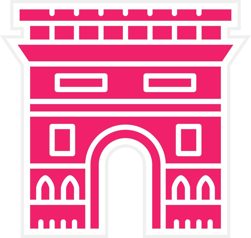 Arc De Triomphe Vector Icon Style