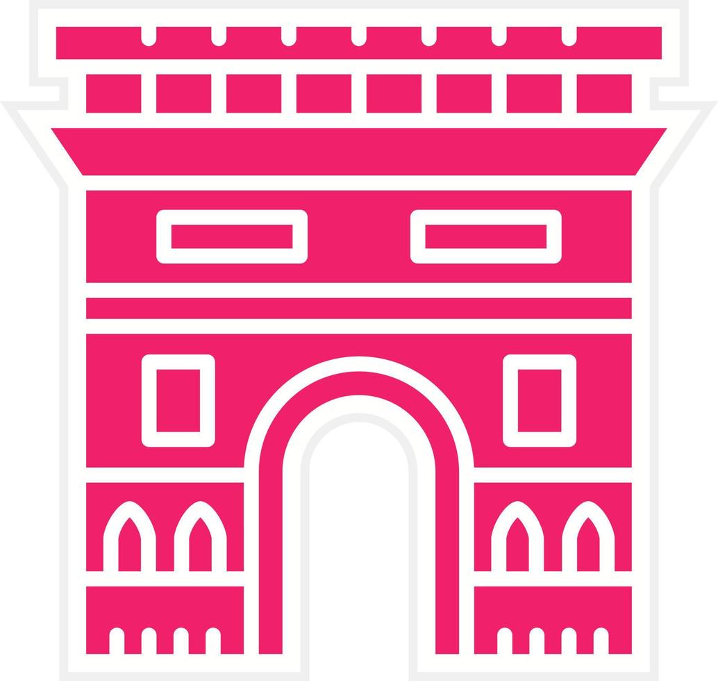 Arc De Triomphe Vector Icon Style