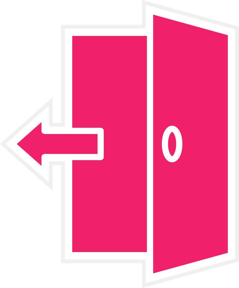 Exit Door Vector Icon Style