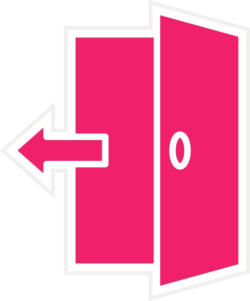 Exit Door Vector Icon Style