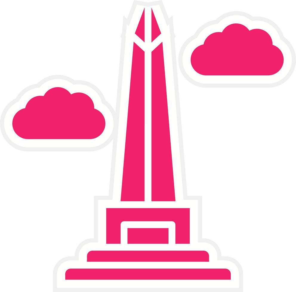 Obelisk Of Buenos Aires Vector Icon Style