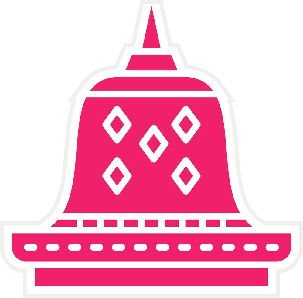 borobudur vector icono estilo