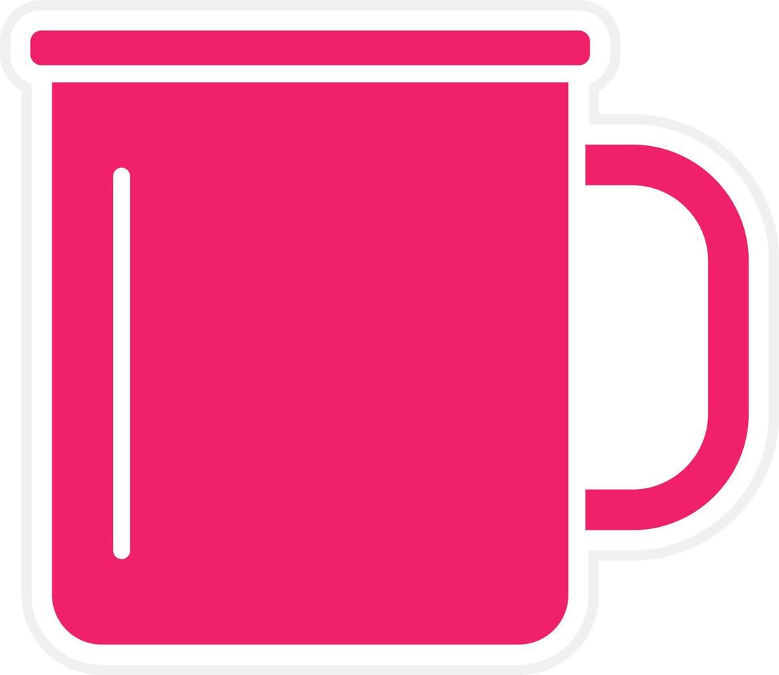Metal Mug Vector Icon Style