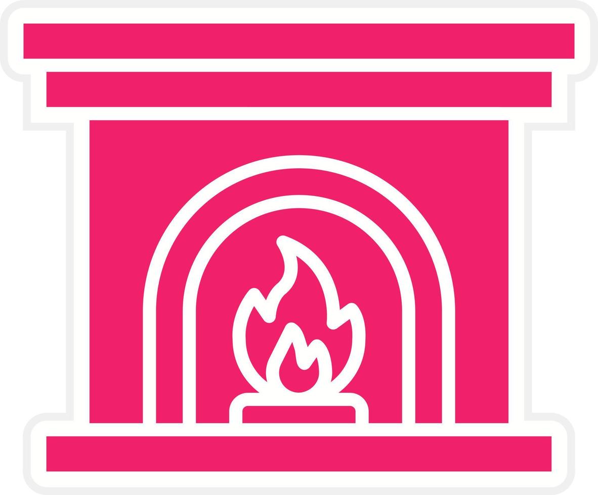 Fireplace Vector Icon Style