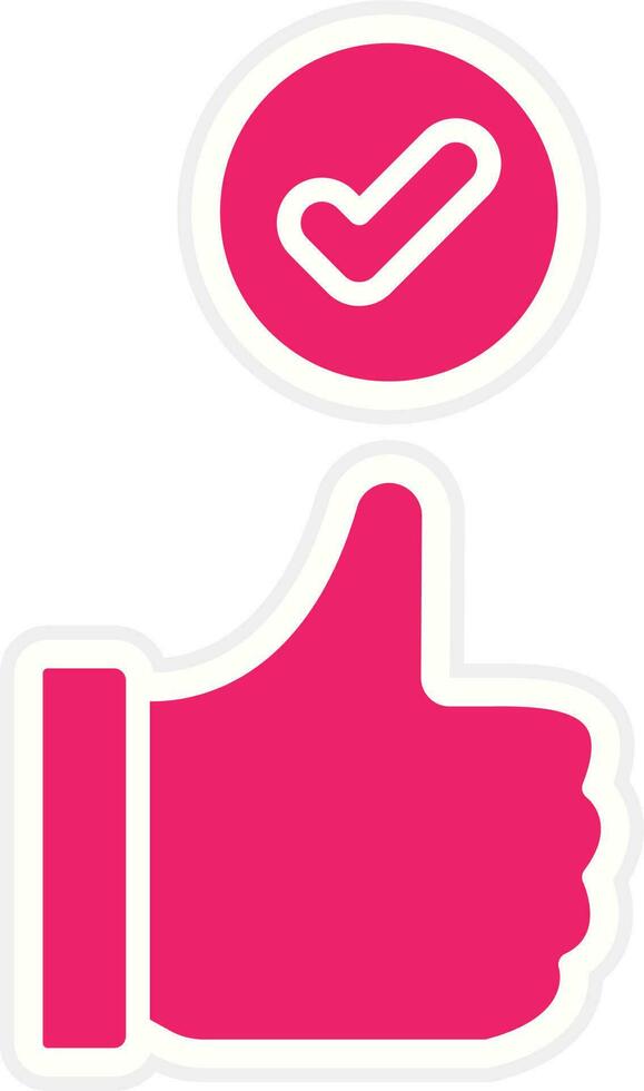 Thumbs Up Vector Icon Style