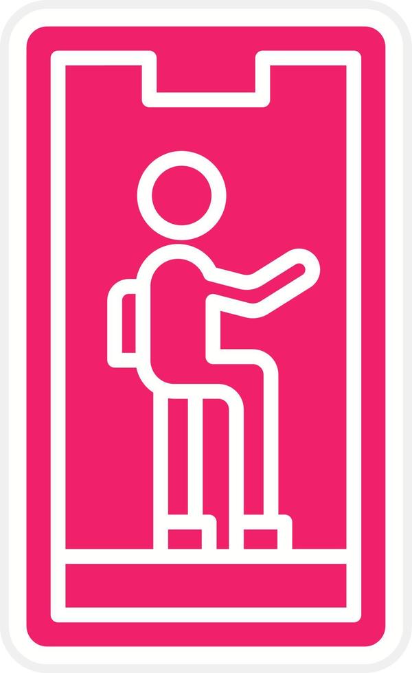 Walking Vector Icon Style